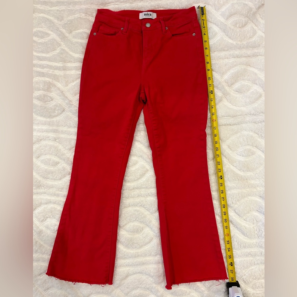 Chic Red Flare Jeans for Women